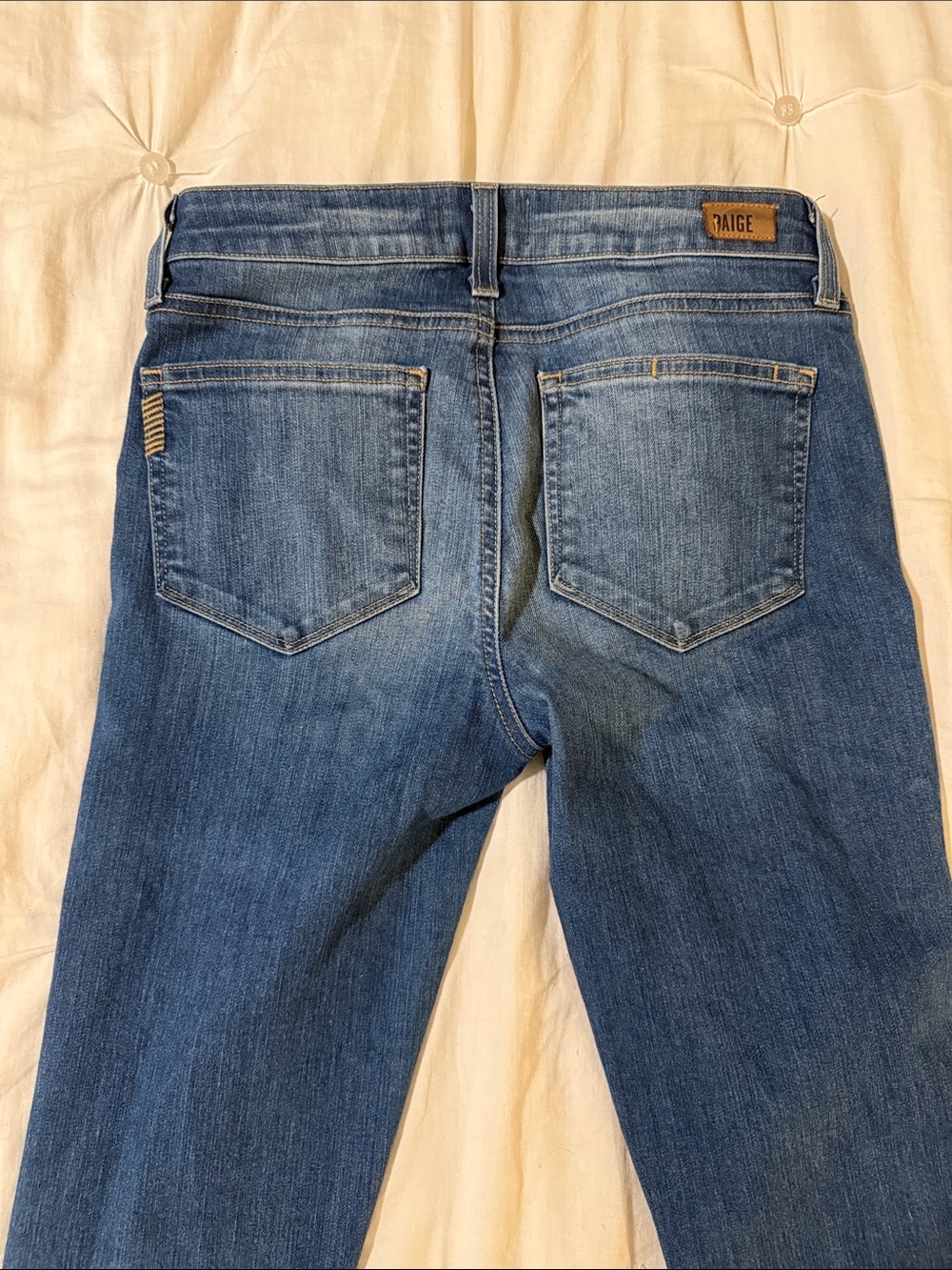 Paige Riley Crop Flare Mid Rise Jeans - Picture 6 of 7